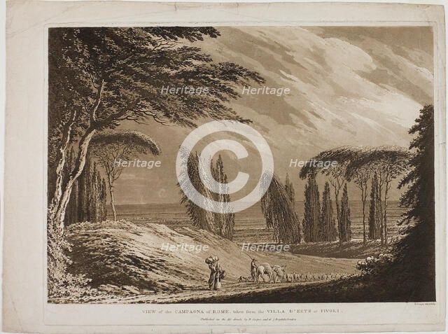 View of the Campagna of Rome, 1778. Creator: Richard Cooper.