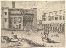 View of the Campidoglio on the Capitoline Hill, from the series Operum antiquorum romanorum, 1562. Artist: Doetecum, Joannes van (ca 1530-1605)