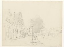 View of the canal in Hasselt, 1861. Creator: Cornelis Springer