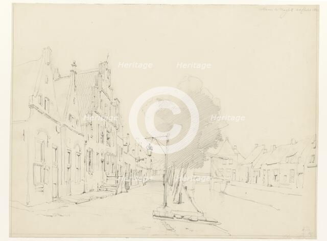 View of the canal in Hasselt, 1861. Creator: Cornelis Springer.