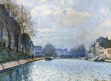 View of the Canal Saint-Martin, Paris 1870. Artist: Alfred Sisley