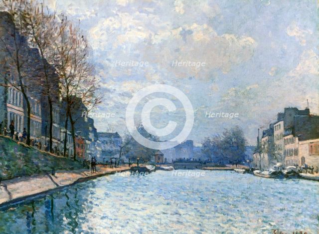 'View of the Canal Saint-Martin, Paris', 1870. Artist: Alfred Sisley
