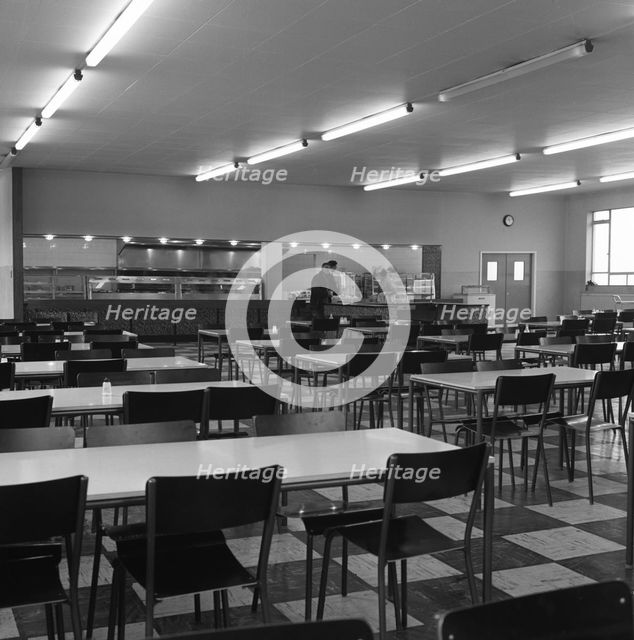 View of the canteen at the Park Gate Iron & Steel Co, Rotherham, 1964.  Creator: Michael Walters.