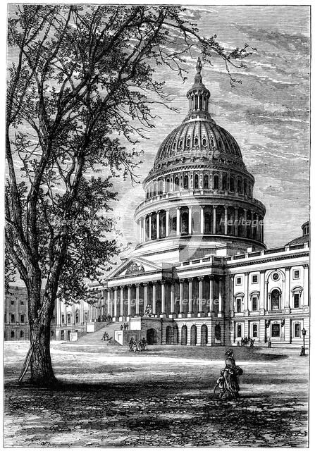 View of the Capitol, Washington DC, USA, c1880. Artist: Unknown