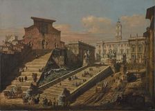 View of the Capitol with the Church of Santa Maria in Ara Coeli, 1768. Creator: Bellotto, Bernardo (1720-1780)
