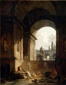 View of the Capitol With the Equestrian Statue of Marcus Aurelius, 1774