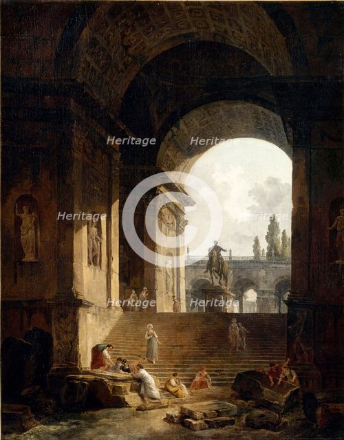 View of the Capitol With the Equestrian Statue of Marcus Aurelius, 1774.