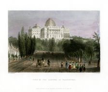 View of the Capitol at Washington, USA, 1837.Artist: CJ Bentley