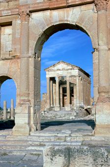 View of the Capitoline temple in Sufetula, 1st century