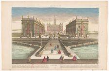 View of the Capitoline Hill in Rome, 1700-1799. Creator: Anon