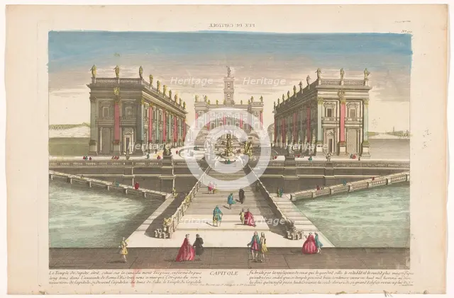 View of the Capitoline Hill in Rome, 1700-1799.  Creator: Anon.