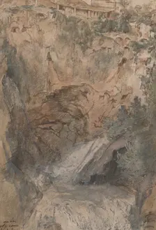 View of the Cascades at Tivoli, ca.1724-33. Creator: Nicolas Delobel