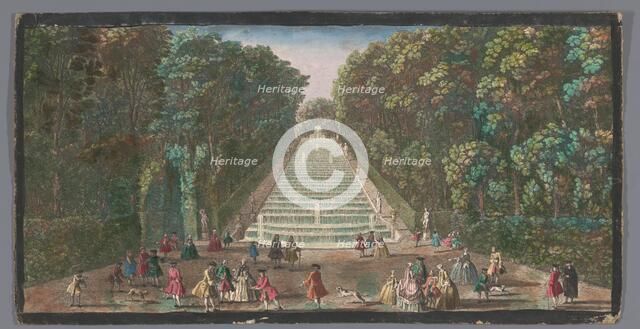 View of the Cascades of the Garden of the Château de Marly, 1700-1799. Creators: Anon, Jacques Rigaud.