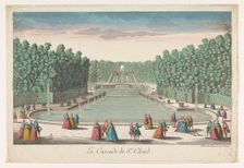 View of the Cascades of the Garden of the Château de Saint-Cloud, 1745-1775. Creator: Anon