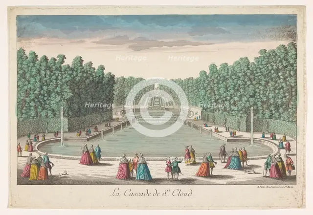 View of the Cascades of the Garden of the Château de Saint-Cloud, 1745-1775. Creator: Anon.