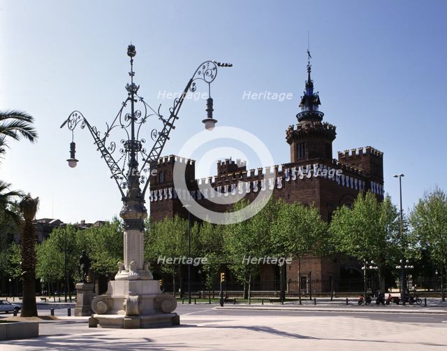 View of the 'Castell dels Tres Dragons' (Three Dragons Castle), built as a cafe-restaurant due to…