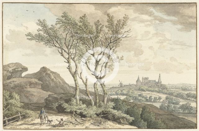 View of the castle of Bentheim, 1743. Creator: Isaac de Moucheron.