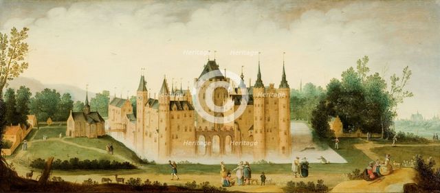 View of the Castle of Egmond aan den Hoef, c.1638. Creator: Claes Jacobsz van der Heck.