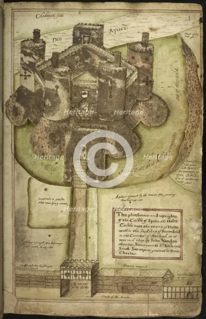 View of the Castle of Lyons (Holt Castle), 1620. Creator: Unknown.