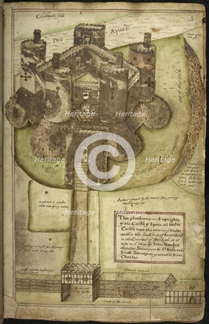 View of the Castle of Lyons (Holt Castle), 1620. Creator: Unknown.