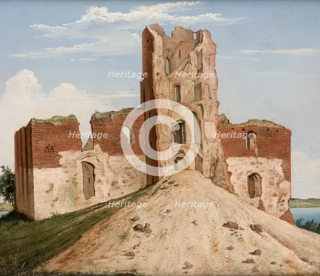 View of the Castle at Troki (Trakai), 1854. Creator: Wincenty Dmochowski.