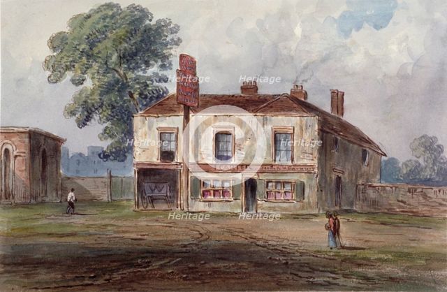 View of the Castle Tavern, Kentish Town, London, c1850.                     Artist: Anon