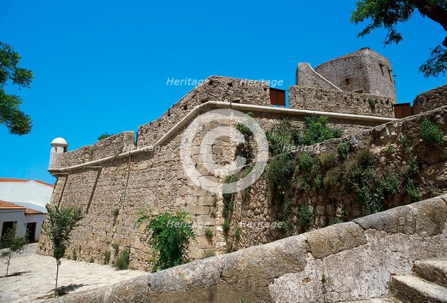 View of the castle, Valencia de Alcantara, Extremadura, Spain, 2008.  Creator: LTL.
