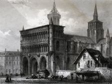 View of the Church of Notre Dame de Dijon, engraving from 1840