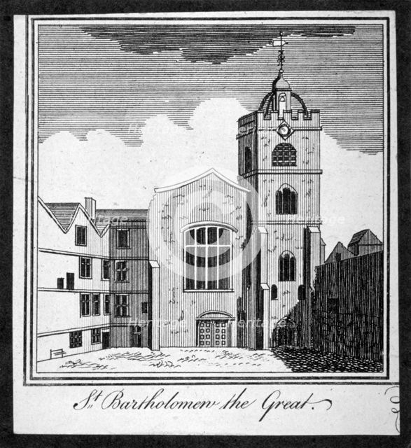 View of the Church of St Bartholomew-the-Great, Smithfield, City of London, 1770. Artist: Anon