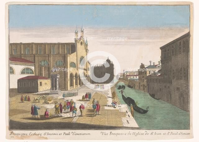View of the church of St. John and Paul of Venice, 1700-1799. Creator: Unknown.