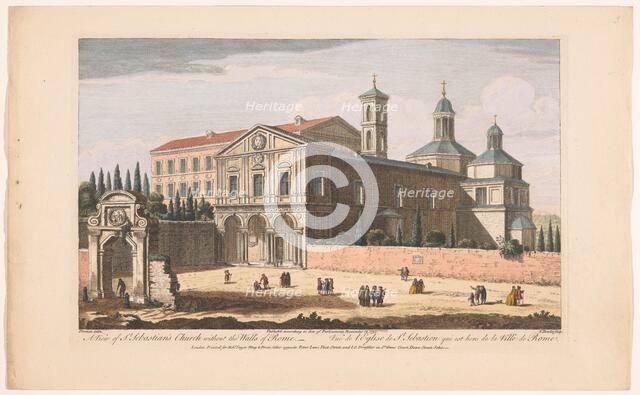 View of the Church of Saint Sebastian Outside the Walls in Rome, 1750. Creator: Thomas Bowles.
