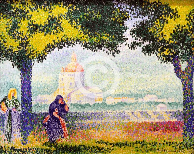 'View of the Church of Santa Maria degli Angeli near Assisi', 1909. Creator: Henri-Edmond Cross.