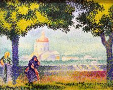 View of the Church of Santa Maria degli Angeli near Assisi 1909. Creator: Henri-Edmond Cross