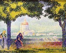 View of the Church of Santa Maria degli Angeli near Assisi 1909. Creator: Henri-Edmond Cross