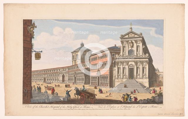 View of the Church of Santo Spirito in Sassia in Rome, 1750. Creator: Thomas Bowles.