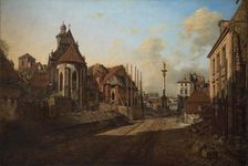 View of the Church of the Bernardine Sisters and Sigismund's Column, 1768-1770. Creator: Bellotto, Bernardo (1720-1780)