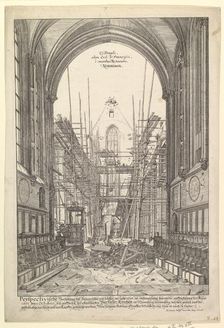 View of the Church of the Franciscans in Nuremberg under Reconstruction, from the series V....n.d. Creator: Johann Ulrich Kraus