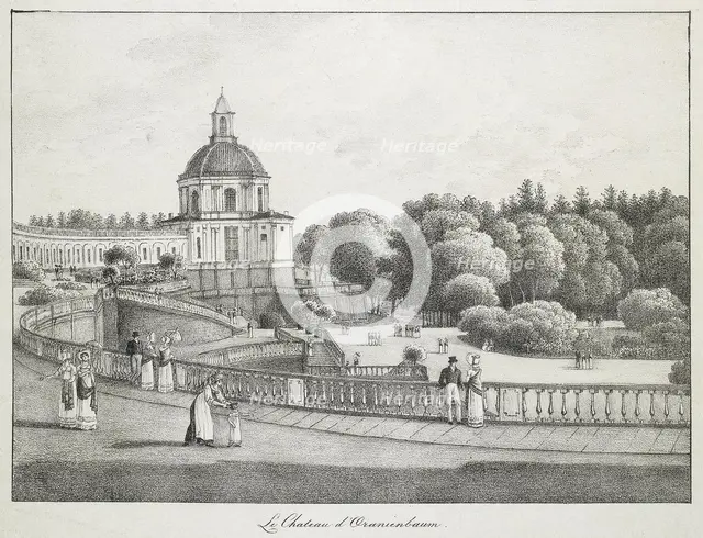 View of the Church of the Great Palace in Oranienbaum, 1821-1822. Artist: Martynov, Andrei Yefimovich (1768-1826)