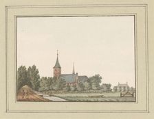 View of the church in the village of Pijnacker, 1700-1850. Creator: Anon
