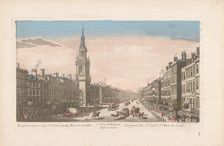 View of the Church Saint Mary-le-Bow on Cheapside in London, 1745-1775. Creator: Anon