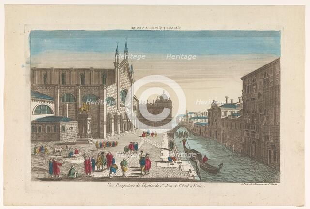 View of the church Santi Giovanni e Paolo in Venice, 1745-1775. Creator: Anon.