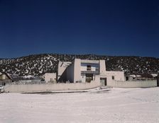 View of the church, Trampas, New Mexico, 1943. Creator: John Collier
