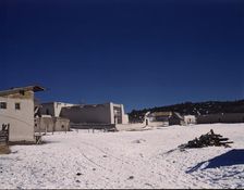 View of the church, Trampas, New Mexico, 1943. Creator: John Collier