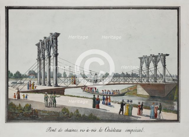 View of the Chain Bridge in Catherinehof, 1824.