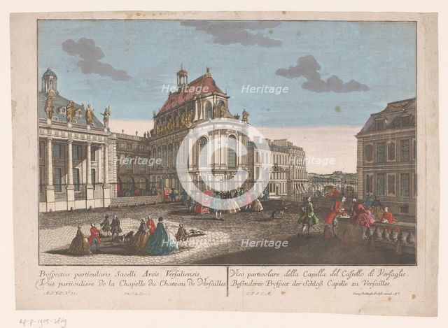 View of the Chapel of Palace Versailles, 1755-1779. Creator: Johann Friedrich Leizelt.