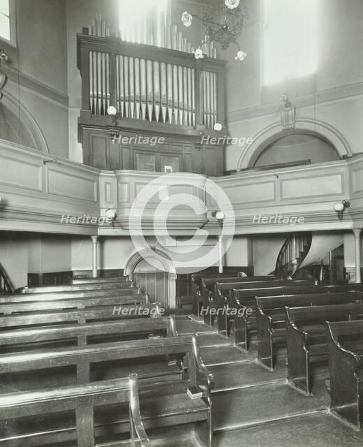 View of the chapel from the altar, Bethlem Royal Hospital, London, 1926.  Artist: Unknown.