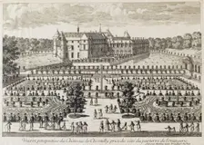 View of the Chateau de Chantilly from the Orangerie, mid 18th century. Artist: Francois-Antoine Aveline