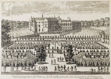 View of the Chateau de Chantilly from the Orangerie, mid 18th century. Artist: Francois-Antoine Aveline