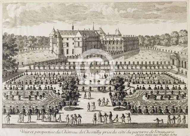 View of the Chateau de Chantilly from the Orangerie, mid 18th century. Artist: Francois-Antoine Aveline.