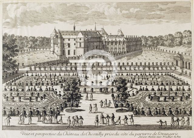 View of the Chateau de Chantilly from the Orangerie, mid 18th century. Artist: Francois-Antoine Aveline.